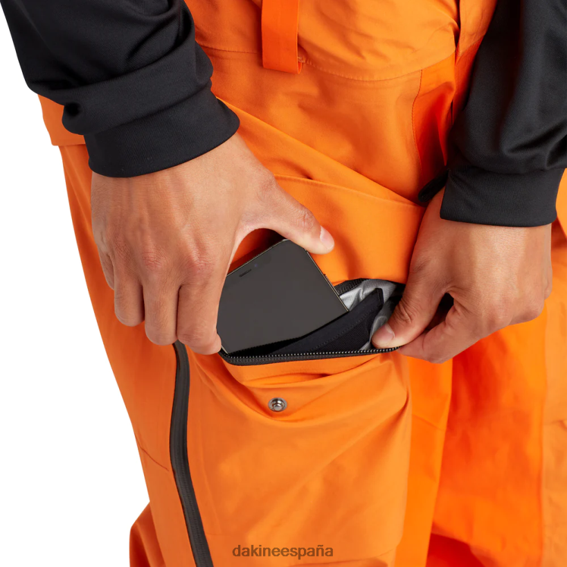 babero fogonero gore-tex 3l naranja llama Dakine hombres ropa 2VTF0X11 - Image 5