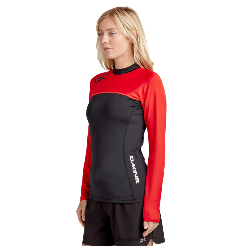 Camiseta de manga larga con ajuste ceñido HD rojo rasgando Dakine unisexo ropa 2VTF0X343 - Image 2