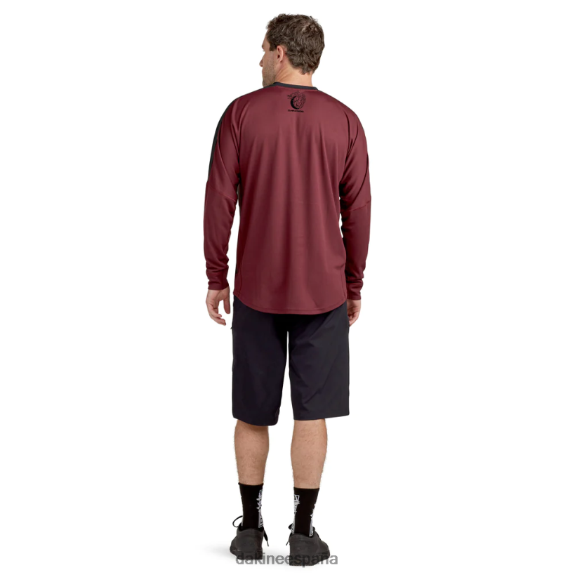 camiseta de manga larga del lado oscuro aterrizaje granate Dakine hombres ropa 2VTF0X158 - Image 4