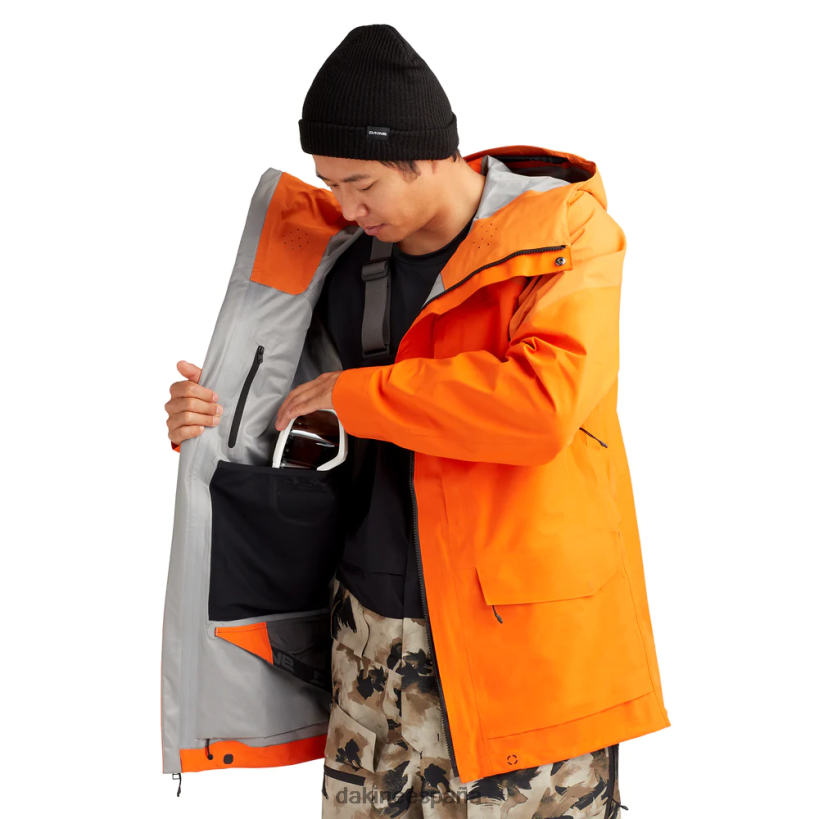 chaqueta stoker gore-tex 3l naranja llama Dakine hombres ropa 2VTF0X1 - Image 7