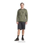 maillot ciclista de manga larga sinclinal canopy verde Dakine hombres ropa 2VTF0X139 - Image 3