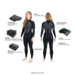 Traje completo con cremallera trasera Quantum 5/4/3 mm Gris oscuro Dakine mujer ropa 2VTF0X748 - Image 5