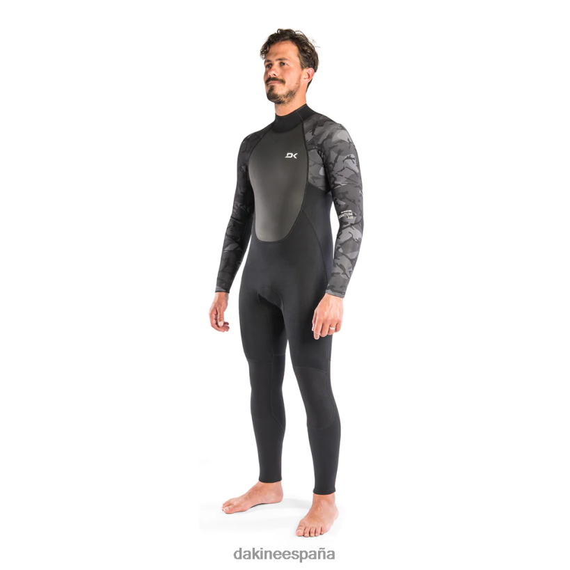 Traje de neopreno completo con cremallera trasera Quantum 3/2 mm f/l camuflaje negro/blanco Dakine hombres ropa 2VTF0X112 - Image 3
