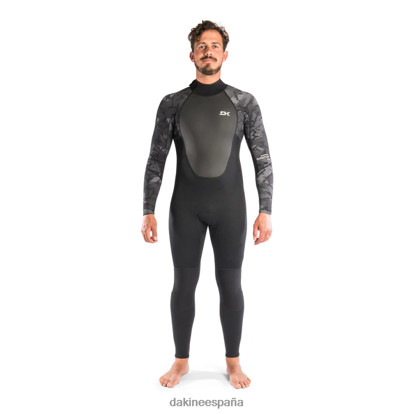 Traje de neopreno completo con cremallera trasera Quantum 3/2 mm f/l camuflaje negro/blanco Dakine hombres ropa 2VTF0X112 - Image 1