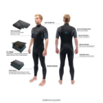 Traje de neopreno completo de manga corta con cremallera en el pecho Quantum 2/2 mm Gris oscuro Dakine hombres ropa 2VTF0X102 - Image 5