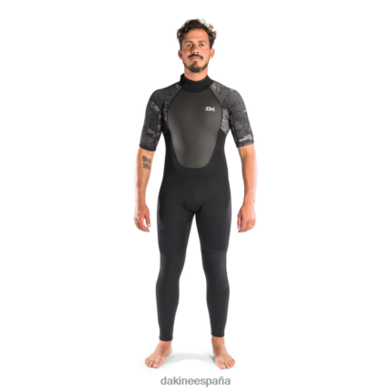 Traje de neopreno completo de manga corta con cremallera trasera Quantum 2/2 mm f/l camuflaje negro/blanco Dakine hombres ropa 2VTF0X118