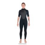 Traje de neopreno completo de manga corta con cremallera trasera Quantum 2/2 mm f/l Gris oscuro Dakine mujer ropa 2VTF0X746