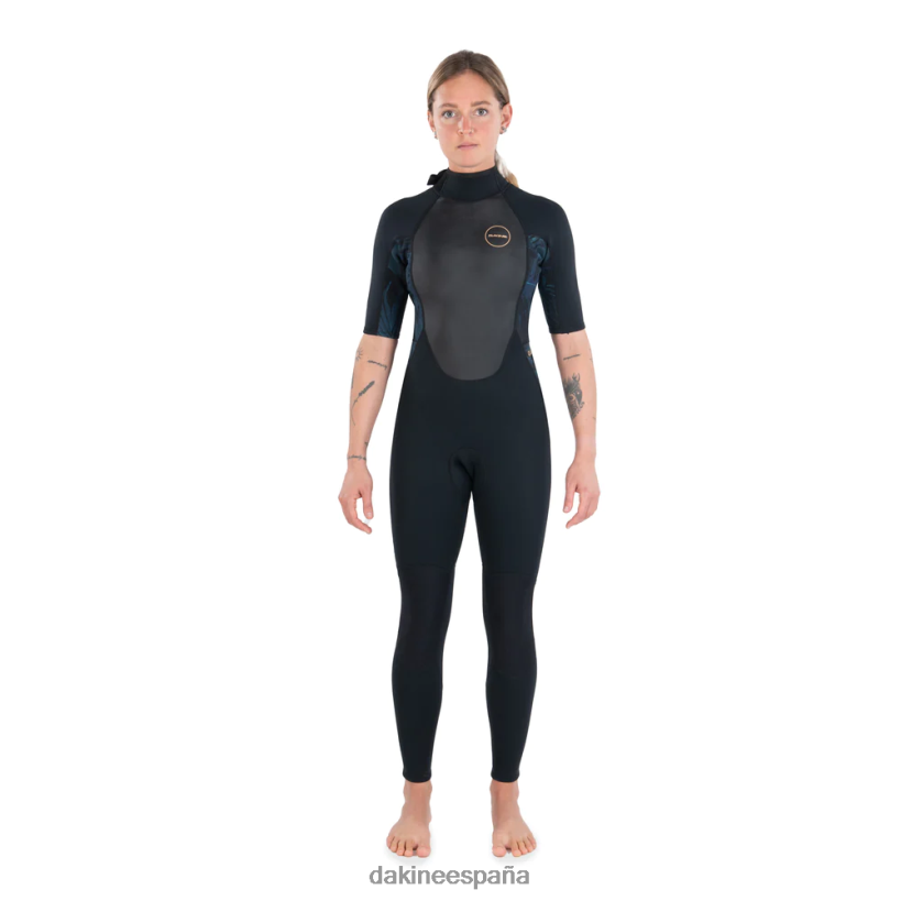 Traje de neopreno completo de manga corta con cremallera trasera Quantum 2/2 mm f/l Gris oscuro Dakine mujer ropa 2VTF0X746 - Image 1