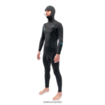 traje de neopreno con capucha y cremallera en el pecho de misión 4/3 mm negro Dakine hombres ropa 2VTF0X88 - Image 2