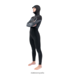 Traje de neopreno con capucha y cremallera en el pecho Quantum 5/4/3 mm negro Dakine mujer ropa 2VTF0X740 - Image 3