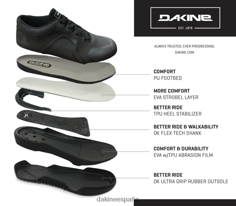 zapato de bicicleta de montaña deriva negro Dakine mujer calzado 2VTF0X979 - Image 5